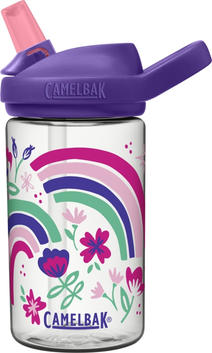 Camelbak Eddy+ Kids 0,4L waterfles, Rainbow Bloemen in de groep SPEELGOED, KINDER- & BABYPRODUCTEN / Eten & Drinken / Babyflessen & Accessoires bij TP E-commerce Nordic AB (C71835)