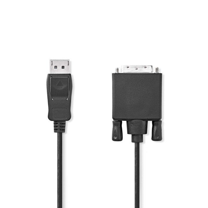 Nedis DisplayPort-Kabel | DisplayPort Male | DVI-D 24+1-Pins Male | 1080p | Vernikkeld | 2.00 m | Rond | PVC | Zwart | Label in de groep COMPUTERS & RANDAPPARATUUR / Computerkabels / DisplayPort / Adapters bij TP E-commerce Nordic AB (C71867)