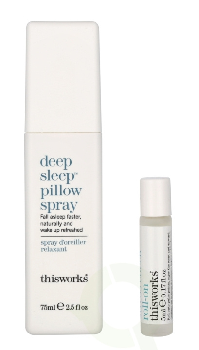 This Works Deep Sleep Pillow Talk Set 80 ml Pillow Spray 75ml/Stress Less 5ml in de groep BEAUTY & HEALTH / Geuren & Parfum / Overige geuren / Geurverspreider bij TP E-commerce Nordic AB (C71949)