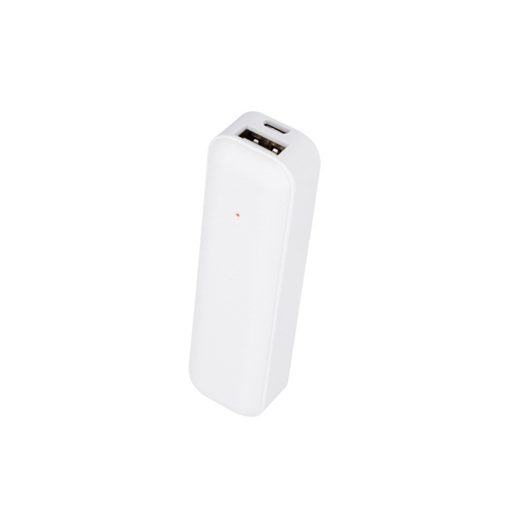 Setty Powerbank 2600 mAh Mini, White in de groep SMARTPHONE & TABLETS / Opladers & Kabels / Powerbanks bij TP E-commerce Nordic AB (C72021)