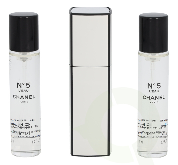 Chanel No 5 L\'Eau Giftset 60 ml Edt 1x Purse Spray 2x Refill in de groep BEAUTY & HEALTH / Cadeausets / Cadeausets voor haar bij TP E-commerce Nordic AB (C72854)