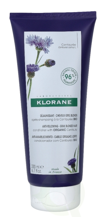 Klorane Centauree Anti-Yellowing Conditioner 200 ml in de groep BEAUTY & HEALTH / Haar & Styling / Haarverzorging / Conditioner bij TP E-commerce Nordic AB (C73479)