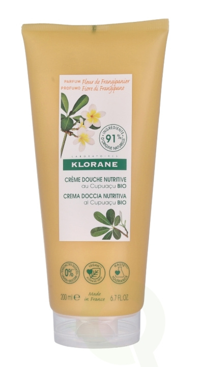 Klorane Shower Cream With Organic Cupuacu Frangipani Flower 200 ml in de groep BEAUTY & HEALTH / Huidsverzorging / Lichaamsverzorging / Bad- en douchegels bij TP E-commerce Nordic AB (C73480)