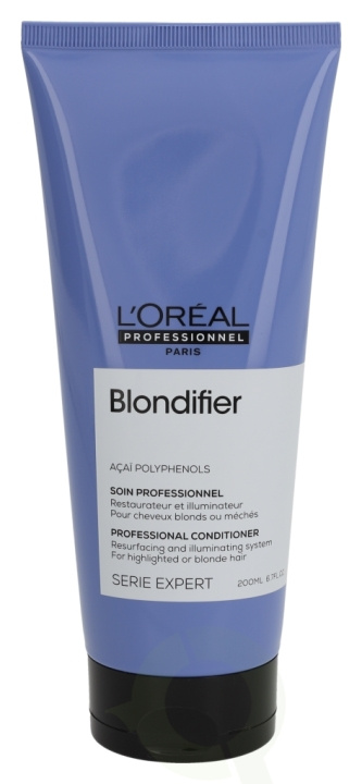 L\'Oreal Serie Expert Blondifier Condtioner 200 ml Resurfacing And Illuminating System/For Highlighted Or Blonde Hair in de groep BEAUTY & HEALTH / Haar & Styling / Haarverzorging / Haarverf / Zilver conditioner bij TP E-commerce Nordic AB (C73546)