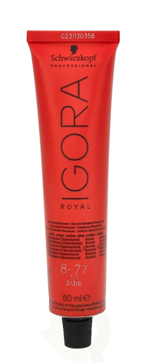 Schwarzkopf Igora Royal Permanent Color Creme 60 ml 8-77 in de groep BEAUTY & HEALTH / Haar & Styling / Haarverzorging / Haarverf / Haarverf & Kleurbommen bij TP E-commerce Nordic AB (C73811)