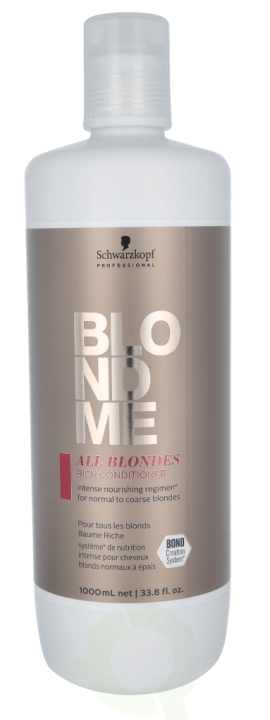 Schwarzkopf Blond Me All Blondes Rich Conditioner 1000 ml For Normal To Coarse Blondes in de groep BEAUTY & HEALTH / Haar & Styling / Haarverzorging / Conditioner bij TP E-commerce Nordic AB (C73844)