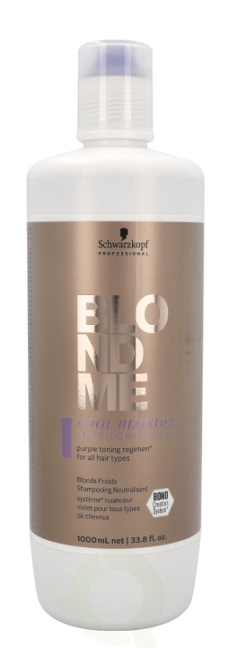 Schwarzkopf Blond Me Cool Blondes Neutralizing Shampoo 1000 ml For All Hair Types in de groep BEAUTY & HEALTH / Haar & Styling / Haarverzorging / Shampoo bij TP E-commerce Nordic AB (C73850)