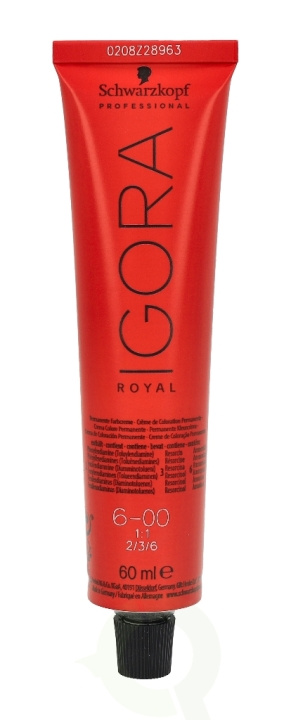 Schwarzkopf Igora Royal Permanent Color Creme 60 ml 6-00 in de groep BEAUTY & HEALTH / Haar & Styling / Haarverzorging / Haarverf / Haarverf & Kleurbommen bij TP E-commerce Nordic AB (C73864)