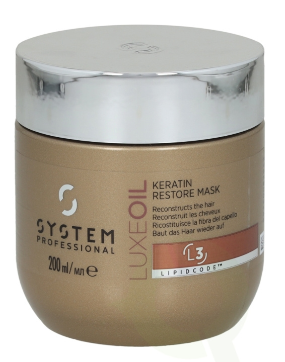 Wella System P. - Luxe Oil Mask L3 200 ml Keratin Restore in de groep BEAUTY & HEALTH / Haar & Styling / Haarverzorging / Haarmasker bij TP E-commerce Nordic AB (C74062)