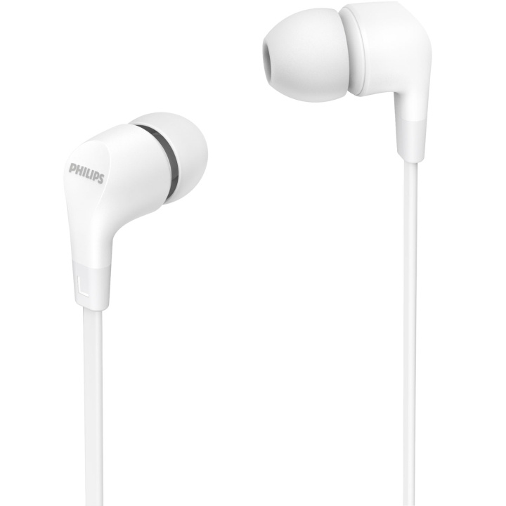 Philips TAE1105WT Trådanslutna in-ear-hörlurar med inbyggd fjärrkontroll. Vita in de groep HOME ELECTRONICS / Audio & Beeld / Koptelefoon & Accessoires / Koptelefoon bij TP E-commerce Nordic AB (C74667)