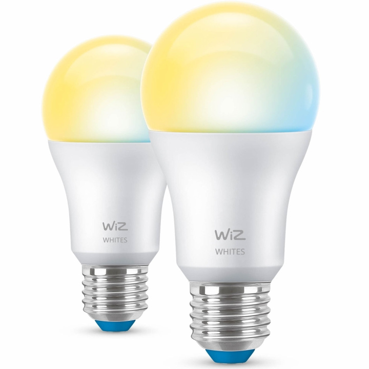 WiZ WiFi Smart LED E27 60W 806lm Varm-kallvit 2-pack in de groep HOME ELECTRONICS / Verlichting / LED-lampen bij TP E-commerce Nordic AB (C74694)