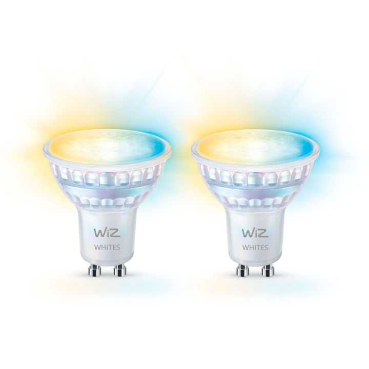 WiZ WiFi Smart LED GU10 50W 345lm Varm-kallvit 2-pack in de groep HOME ELECTRONICS / Verlichting / LED-lampen bij TP E-commerce Nordic AB (C74695)