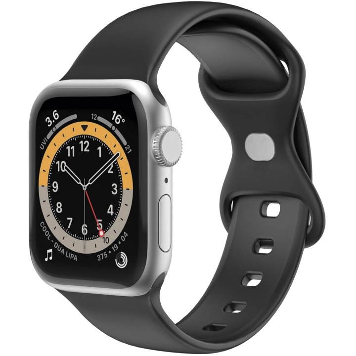 Celly Armband till Apple Watch 42/44/45mm Silikon Svart in de groep SMARTPHONE & TABLETS / Training, thuis & vrije tijd / Apple Watch & Accessoires / Accessoires bij TP E-commerce Nordic AB (C74709)