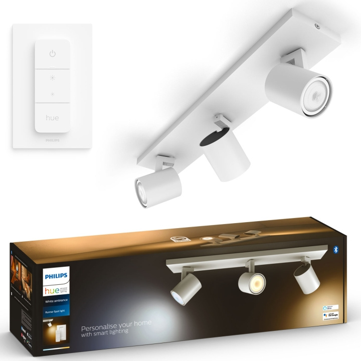 Philips Hue Runner White Ambiance 3 spot 1200 lm Vit in de groep HOME ELECTRONICS / Verlichting / Plafondverlichting bij TP E-commerce Nordic AB (C74723)