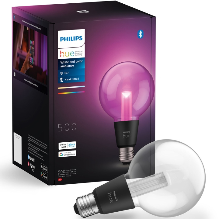 Philips Hue Lightguide Globe 95mm E27 White and Color Ambiance in de groep HOME ELECTRONICS / Verlichting / LED-lampen bij TP E-commerce Nordic AB (C74724)