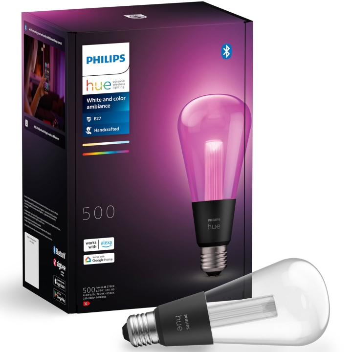 Philips Hue Lightguide Edison ST72 E27 White and Color Ambiance in de groep HOME ELECTRONICS / Verlichting / LED-lampen bij TP E-commerce Nordic AB (C74727)