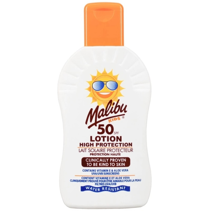 Malibu Kids Lotion SPF50 100ml in de groep BEAUTY & HEALTH / Huidsverzorging / Zonnebank / Zonnebescherming bij TP E-commerce Nordic AB (C74756)