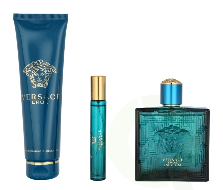 Versace Eros Pour Homme Giftset 260 ml Parfum Spray 100ml/Body & Showergel 150ml/Parfum Spray 10ml in de groep BEAUTY & HEALTH / Cadeausets / Cadeausets voor hem bij TP E-commerce Nordic AB (C74800)