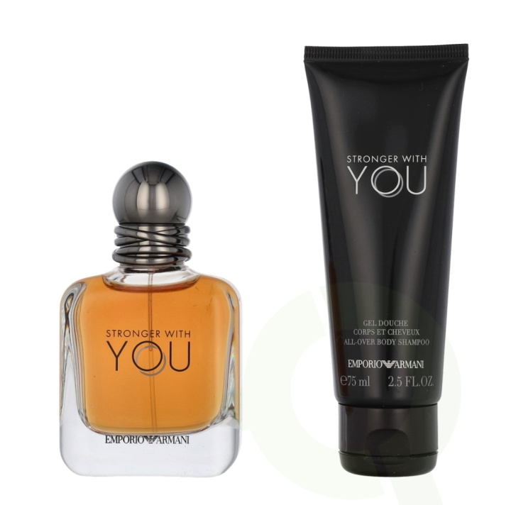 Armani Stronger With You Giftset 125 ml Edt Spray 50ml/Shower Gel 75ml in de groep BEAUTY & HEALTH / Cadeausets / Cadeausets voor hem bij TP E-commerce Nordic AB (C74992)