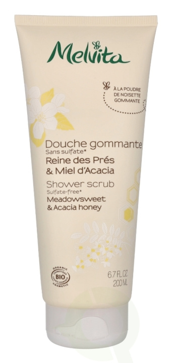 Melvita Shower Scrub 200 ml Meadowsweet & Acacia Honey in de groep BEAUTY & HEALTH / Huidsverzorging / Lichaamsverzorging / Body lotion bij TP E-commerce Nordic AB (C75023)