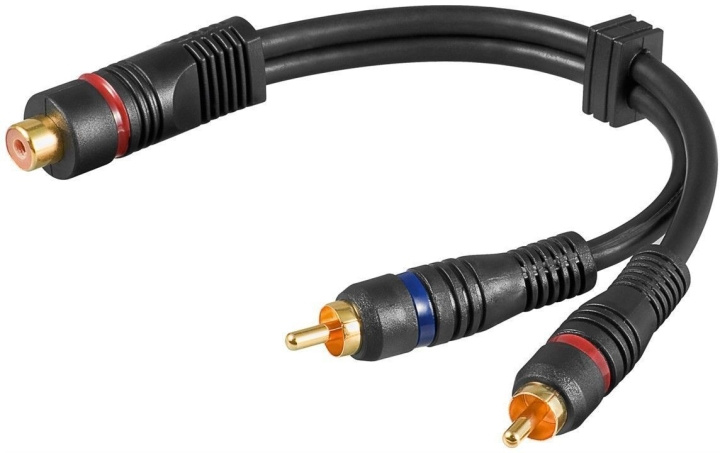 Goobay 2 x RCA mannetje - RCA vrouwtje -y kabel, 20 cm in de groep HOME ELECTRONICS / Kabels & Adapters / RCA / Adapters bij TP E-commerce Nordic AB (C75124)