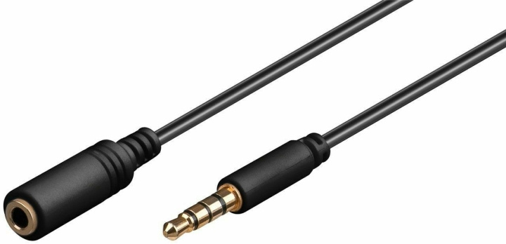 Goobay TRRS 4-pins 3,5 mm male naar 3,5 mm female audio-verlengkabel, 1,5 m in de groep HOME ELECTRONICS / Kabels & Adapters / Audio Analoog / 3.5 mm bij TP E-commerce Nordic AB (C75144)