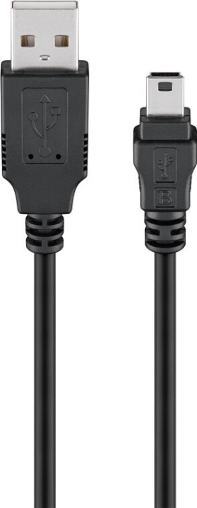 Goobay USB 2.0 A - Mini-B kabel, 0,3 m in de groep COMPUTERS & RANDAPPARATUUR / Computerkabels / USB / Mini-USB / Kabels bij TP E-commerce Nordic AB (C75178)