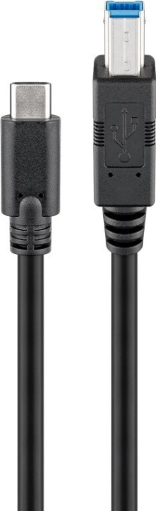 Goobay USB-C naar USB-B-kabel, 1 m in de groep COMPUTERS & RANDAPPARATUUR / Computerkabels / USB / USB-C bij TP E-commerce Nordic AB (C75180)