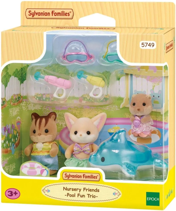 Sylvanian Families Drie in het zwembad in de groep SPEELGOED, KINDER- & BABYPRODUCTEN / Speelgoed / Docks & Accessoires bij TP E-commerce Nordic AB (C75307)