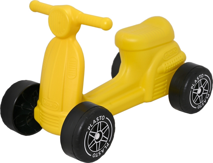 Plasto bromfiets, geel in de groep SPEELGOED, KINDER- & BABYPRODUCTEN / Speelgoed / Loopauto\'s bij TP E-commerce Nordic AB (C75356)