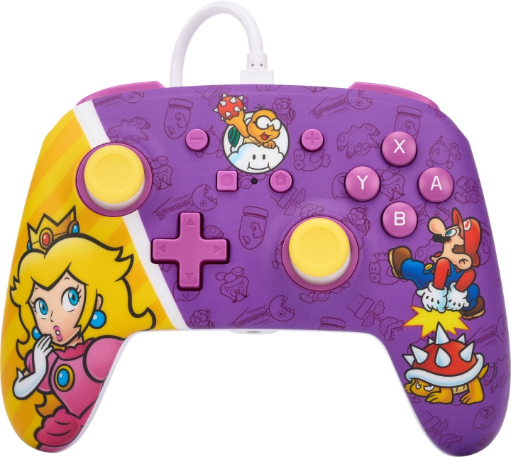 PowerA Verbeterde bedrade controller, Princess Peach Battle, Switch in de groep HOME ELECTRONICS / Spelconsoles en accessoires / Nintendo Switch / Accessoires bij TP E-commerce Nordic AB (C75380)