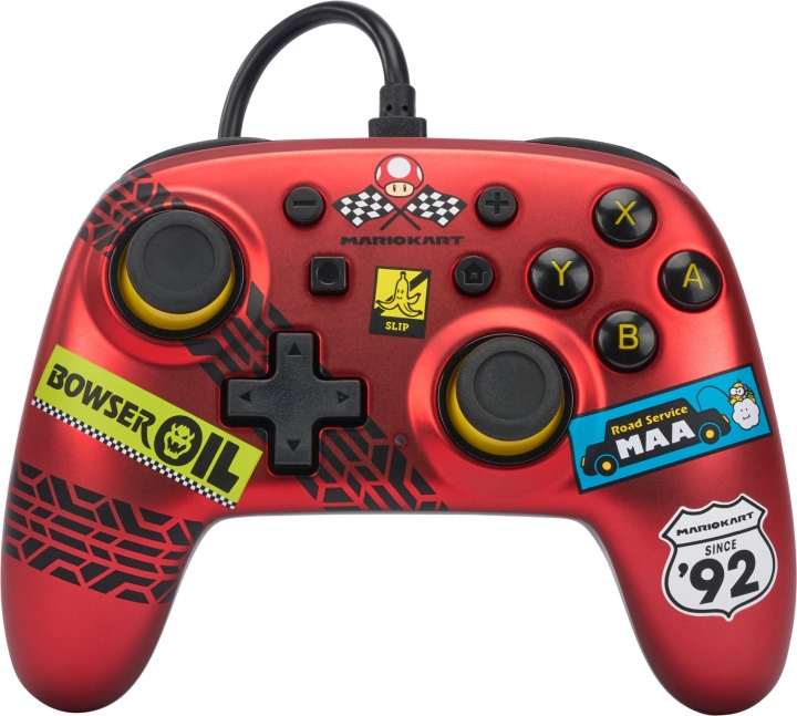 PowerA Nano Bedrade Controller, Mario Kart: Racer Red, Switch in de groep HOME ELECTRONICS / Spelconsoles en accessoires / Nintendo Switch / Accessoires bij TP E-commerce Nordic AB (C75381)