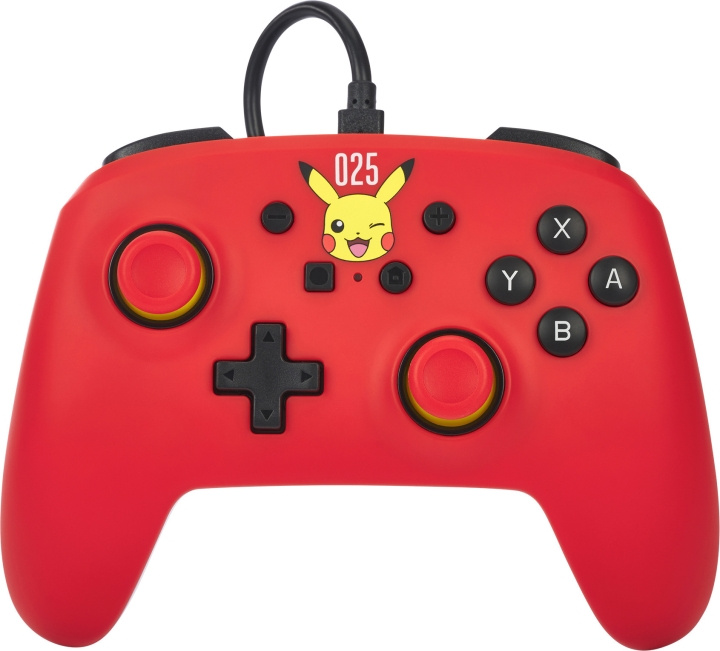 PowerA Bedrade controller, lachende Pikachu, Switch in de groep HOME ELECTRONICS / Spelconsoles en accessoires / Nintendo Switch / Accessoires bij TP E-commerce Nordic AB (C75387)