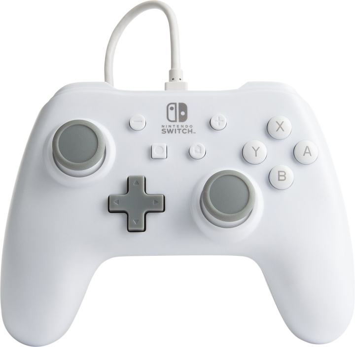 PowerA Bedrade controller, wit, Switch in de groep HOME ELECTRONICS / Spelconsoles en accessoires / Nintendo Switch / Accessoires bij TP E-commerce Nordic AB (C75388)