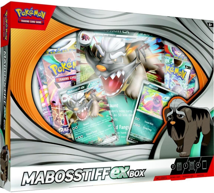 POKEMON TCG: Mabosstiff ex Box ruilkaartenset in de groep SPEELGOED, KINDER- & BABYPRODUCTEN / Speelgoed / Speelgoed bij TP E-commerce Nordic AB (C75404)