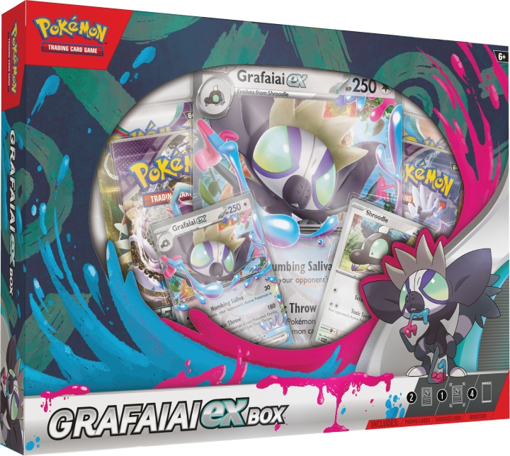 POKEMON TCG: Grafaiai ex Box ruilkaartset in de groep SPEELGOED, KINDER- & BABYPRODUCTEN / Speelgoed / Speelgoed bij TP E-commerce Nordic AB (C75435)