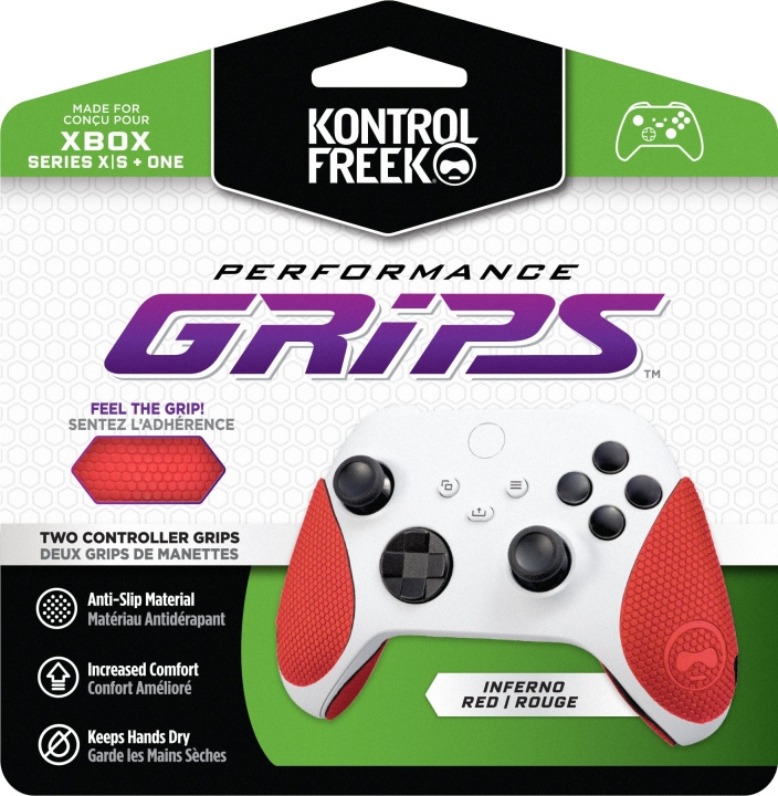 KontrolFreek Performance Grips, rood (Xbox) in de groep HOME ELECTRONICS / Spelconsoles en accessoires / Xbox Series X bij TP E-commerce Nordic AB (C75461)