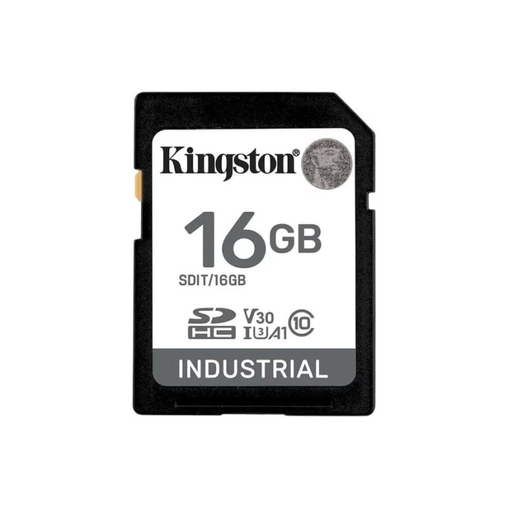 Kingston 16G SDHC Industrial pSLC Class10, UHS-I,U3,V30, A1 SD-Card in de groep HOME ELECTRONICS / Opslagmedia / Geheugenkaarten / SD/SDHC/SDXC bij TP E-commerce Nordic AB (C75501)