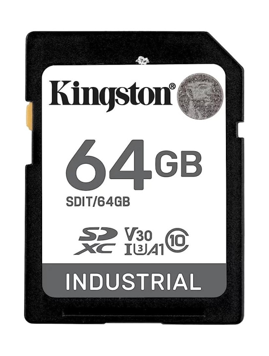 Kingston 64G SDXC Industrial pSLC Class10, UHS-I,U3,V30, A1 SD-Card in de groep HOME ELECTRONICS / Opslagmedia / Geheugenkaarten / SD/SDHC/SDXC bij TP E-commerce Nordic AB (C75503)