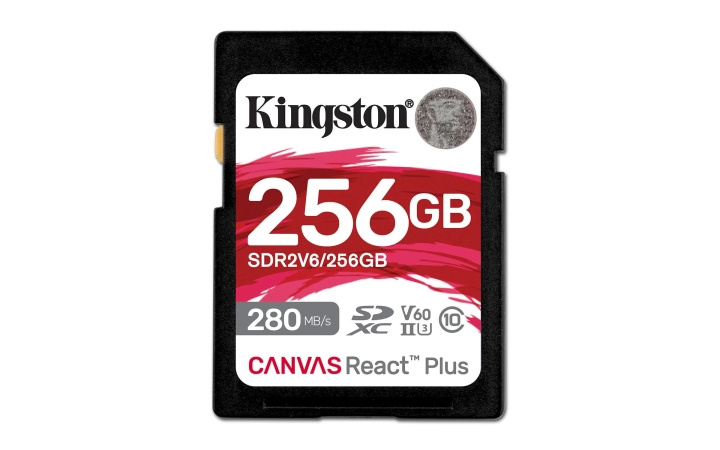 Kingston 256GB Canvas React Plus SDXC UHS-II 280R/150W U3 V60 4K in de groep HOME ELECTRONICS / Opslagmedia / Geheugenkaarten / SD/SDHC/SDXC bij TP E-commerce Nordic AB (C75515)