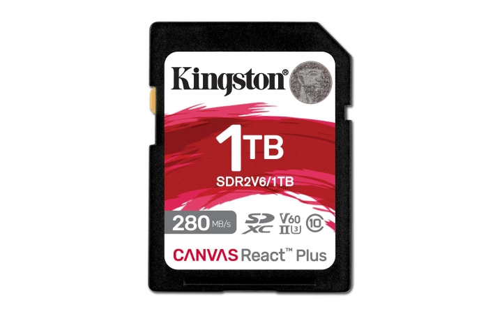 Kingston 1TB Canvas React Plus SDXC UHS-II 280R/150W U3 V60 4K in de groep HOME ELECTRONICS / Opslagmedia / Geheugenkaarten / SD/SDHC/SDXC bij TP E-commerce Nordic AB (C75516)