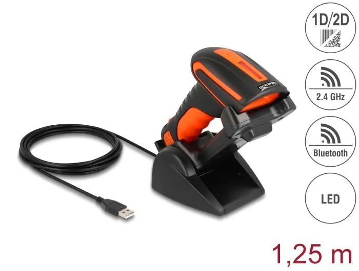 DeLOCK Industrial Barcode Scanner 1D and 2D incl charging station in de groep COMPUTERS & RANDAPPARATUUR / Computeraccessoires / Barcodelezers bij TP E-commerce Nordic AB (C75532)