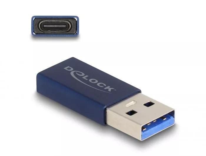 DeLOCK USB 10 Gbps USB Type-A male to USB Type-C active female blue in de groep COMPUTERS & RANDAPPARATUUR / Computerkabels / USB / USB-A bij TP E-commerce Nordic AB (C75533)