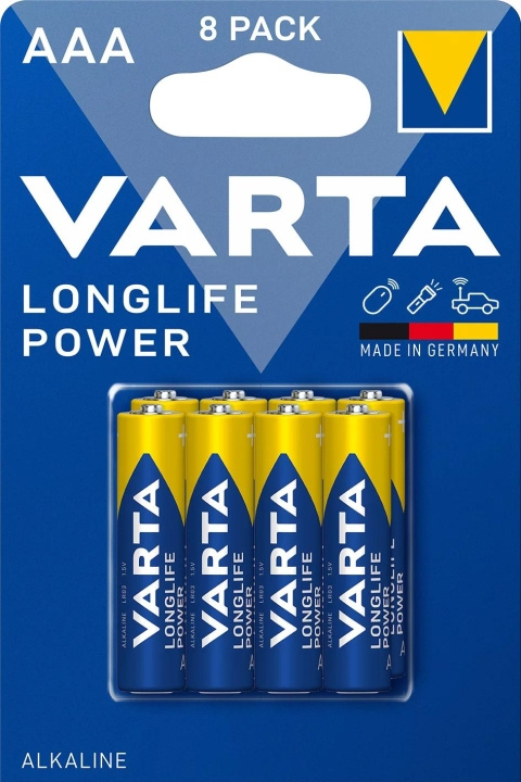 Varta Longlife Power AAA 8 Pack in de groep HOME ELECTRONICS / Batterijen & Opladers / Batterijen / AAA bij TP E-commerce Nordic AB (C75560)