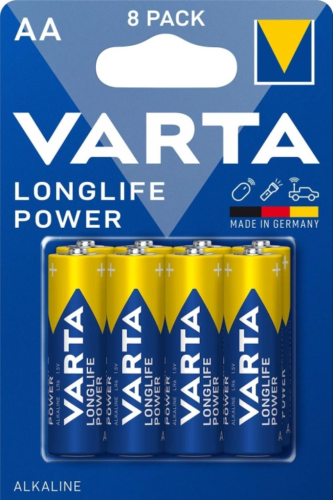 Varta Longlife Power AA 8 Pack in de groep HOME ELECTRONICS / Batterijen & Opladers / Batterijen / Batterijen voor hoortoestellen bij TP E-commerce Nordic AB (C75561)