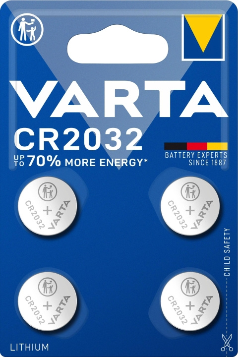 Varta CR2032 Lithium Coin 4 Pack in de groep HOME ELECTRONICS / Batterijen & Opladers / Batterijen / Knoopcel bij TP E-commerce Nordic AB (C75568)