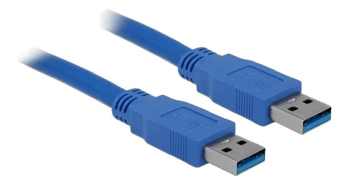 DeLOCK Cable USB 3.0 Type-A male > USB 3.0 Type-A male 0.5 m blue in de groep COMPUTERS & RANDAPPARATUUR / Computerkabels / USB / USB-A / Kabels bij TP E-commerce Nordic AB (C75647)