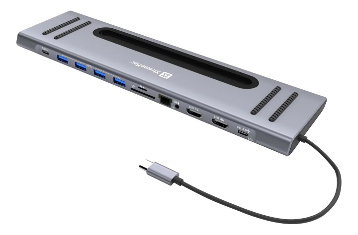 XtremeMac type-c docking hub station, 12 ports in de groep COMPUTERS & RANDAPPARATUUR / Laptops & accessoires / Docking station bij TP E-commerce Nordic AB (C75670)