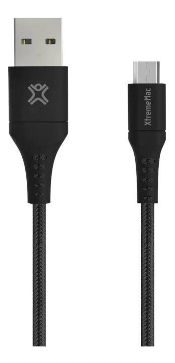 XtremeMac Premium braided micro-usb, 2m, black in de groep SMARTPHONE & TABLETS / Opladers & Kabels / Kabels / Kabels Type C bij TP E-commerce Nordic AB (C75674)