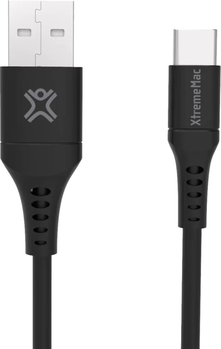 XtremeMac Flexicable usb-a to usb-c, 1m, black in de groep SMARTPHONE & TABLETS / Opladers & Kabels / Kabels / Kabels Type C bij TP E-commerce Nordic AB (C75679)